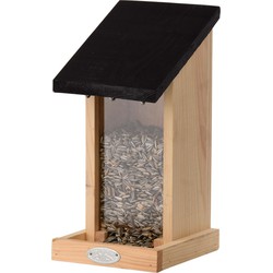 Esschert Design Vogelvoedersilo - muurbevestiging - hout - 29 x 14 cm - Vogel voedersilo