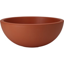 Pro Garden Plantenpot/bloempot ronde schaal - Tuin - stevig kunststof - terracotta - D40 x H16 cm - Plantenpotten