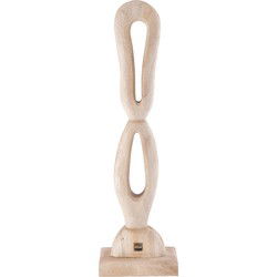 PTMD Decoratieve Standbeeld Rhyce - 17x11x65 cm - Hout - Naturel