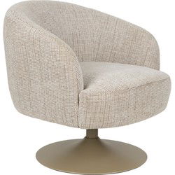 Housecraft Living Renate Fauteuil Draaibaar Beige/ Bruin
