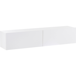GLADSTONE - Wandgemonteerd TV-meubel - Wit - 140 cm - Vezelplaat