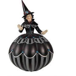 Clayre & Eef Halloween decoratie Heks 26 cm Zwart Polyresin