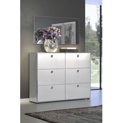 trendteam smart living Infinity Highboard, wit hoogglans finish, 147 x 113 x 37 cm