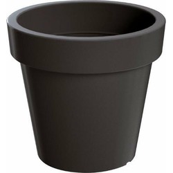 Bloempot/plantenpot - D58 x H52cm - antraciet - kunststof - decoratie - Plantenpotten