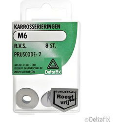 Karrosseriering m6 rvs 8st