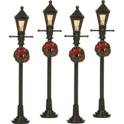 Lantern 4 pieces battery operated h10,5cm