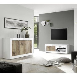 Kleine TV-meubel 1 deur zonder verlichting Initial - L140 cm
