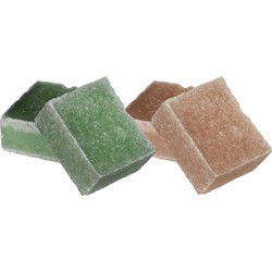 Ideas4seasons Amberblokjes/geurblokjes - sandelhout en dennen - 6x stuks - huisparfum - Amberblokjes