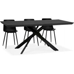 Design eettafel met centrale x-vormige poot WALABY