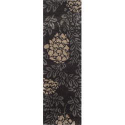 Safavieh Shaggy Indoor Woven Area Rug, Florida Shag Collection, SG456, in Dark Brown & Grey, 69 X 122 cm