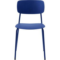 Eetkamerstoel Blauw - Zithoogte 46cm - Kirkland - Set van 4