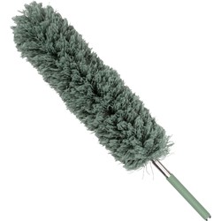 Lifetime Clean plumeau/duster XL - uitschuifbaar - synthetisch - groen/grijs - 55-142 cm - plumeaus