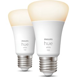 Hue standaardlamp warmwit licht 2-pack E27 1100lm - Philips