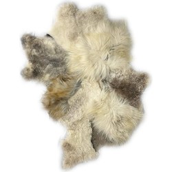 PTMD Furry Mix white shaped sheepskin plaid