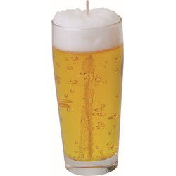 Bierkaars - bier fluitje - H13 cm/D5 cm - Bierglas gadget/kado - figuurkaarsen