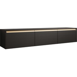 Meubella - TV-Meubel Remy - Zwart - 182 cm