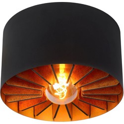 Zwart moderne scandinavische plafondlamp 30 cm E27