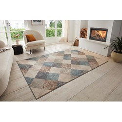 Modern vloerkleed - Bakke Crème/Multi - 240 X 340 CM