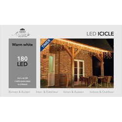 IJspegelverlichting 180 lampjes warm wit Icicle Lights