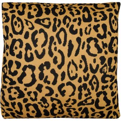 Home Delight SALE Kussen Leopard zwart gebreid - Default Title