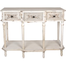 Clayre & Eef Sidetable  120x45x90 cm Wit Hout Wandtafel
