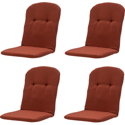 Madison -  Kuipstoelkussen Hoge Rug Panama terra - Ca. 96x45 cm - Set van 4