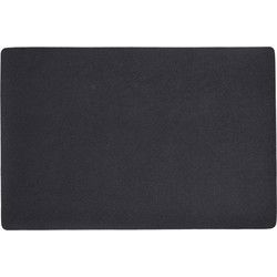 Zeller placemats - 1x - vegan leer - zwart - 45 x 30 cm - Placemats