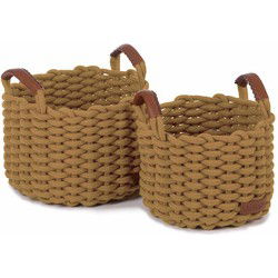 Korbo mand M oker set van 2