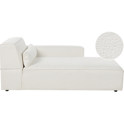 Beliani HELLNAR - Chaise longue-Wit-Bouclé