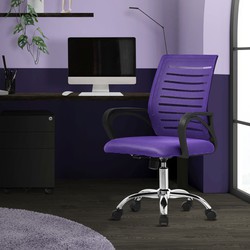 Ergonomische bureaustoel met armleuningen Mesh stof Paars met wielen ML design