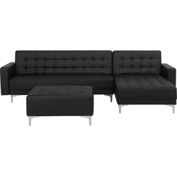 Beliani ABERDEEN - Modulaire Sofa-Zwart-Kunstleer