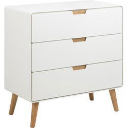Dressoir Naturel MDF - 3-lades - 80x40x80cm - Lowy