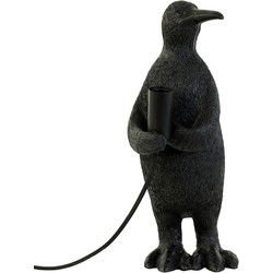 Light & Living - tafellamp - Penguin - zwart - kunststof - dierenlamp - E14 - 1869812