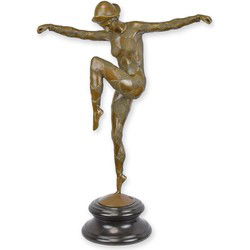 BRONZEN BEELD VAN EEN HARLEKIJN DANSERES