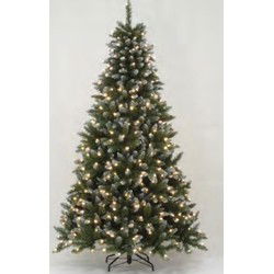 Kerstboom Frosted Allison 180 cm met Warm Led verlichting kerstboom