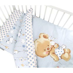 Kinder Dekbedovertrek Knuffelbeer Blauw – Ledikant & Junior-Junior (120 x 150 cm)
