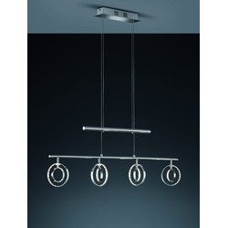 Moderne Hanglamp  Prater - Metaal - Chroom