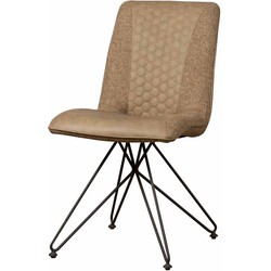 Tower living Capri sidechair - Vintage Brown + Linen Brown (uitlopend)