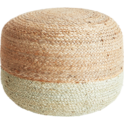 DUKI  - Poef - Lichtgroen - 50 cm - Jute
