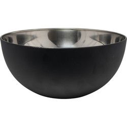 Svenska Living Salade/voedsel serveer schaal - zwart - 23 x 11 cm - Serveerschalen
