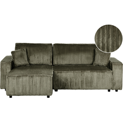 Beliani ABACKA - Slaapbank-Groen-Corduroy