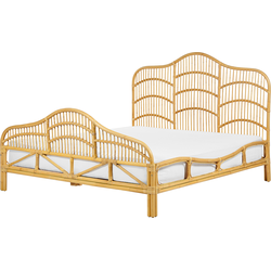 DOMEYROT - Tweepersoonsbed - Lichtbruin - 160 x 200 cm - Hout