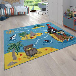 Kindervloerkleed - Binola - Turquoise - 300x400 cm