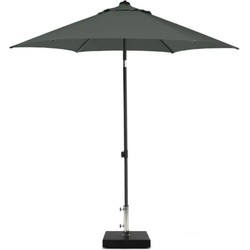 Stokparasol mykanos push-up 250 cm polyester grey grade 6 zonwering - Madison