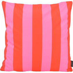 Streep Rood/Roze | 45 x 45 cm | Kussenhoes | Katoen/Polyester