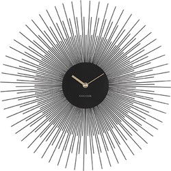 Wandklok Peony - Staal Zwart - Ø45cm