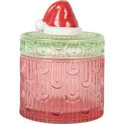 Clayre & Eef Voorraadpot Rood Glas