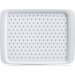 Zeller dienblad - antislip - wit - kunststof - 35 x 26 cm - Dienbladen