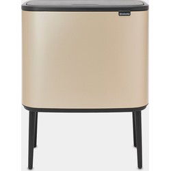 Bo Touch Bin, met 3 binnenemmers, 3 x 11 liter - Metallic Gold