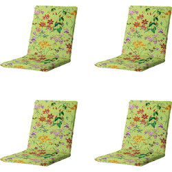 Madison -  Stapelstoelkussen Milly green - Ca. 97x49 cm - Set van 4